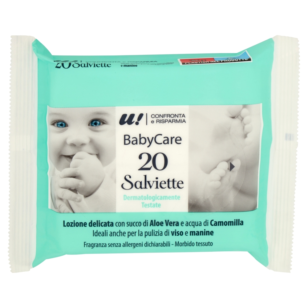 20 Salviette Baby Care U! Confronta e Risparmia